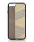 Eine Beige Schutzhülle Case aus echtem Holz kombiniert mit echtem Leder für das iPhone 8 Plus, das iPhone 8, das iPhone 7 und das iPhone 7 Plus.