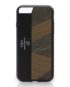 Eine Schwarz-Dunkelbraune Schutzhülle Case aus echtem Holz kombiniert mit echtem Leder für das iPhone 8 Plus, das iPhone 8, das iPhone 7 und das iPhone 7 Plus.