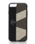 Eine Schwarz-Weiße Schutzhülle Case aus echtem Holz kombiniert mit echtem Leder für das iPhone 8 Plus, das iPhone 8, das iPhone 7 und das iPhone 7 Plus.