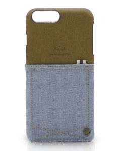 iPhone 8 iPhone 7 ausgewaschene Jeans Leder Schutzhülle mit Tasche